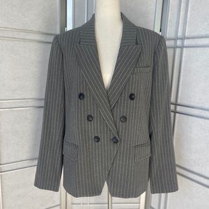 L'agence Kenzie Grey Pinstriped Blazer sz 12